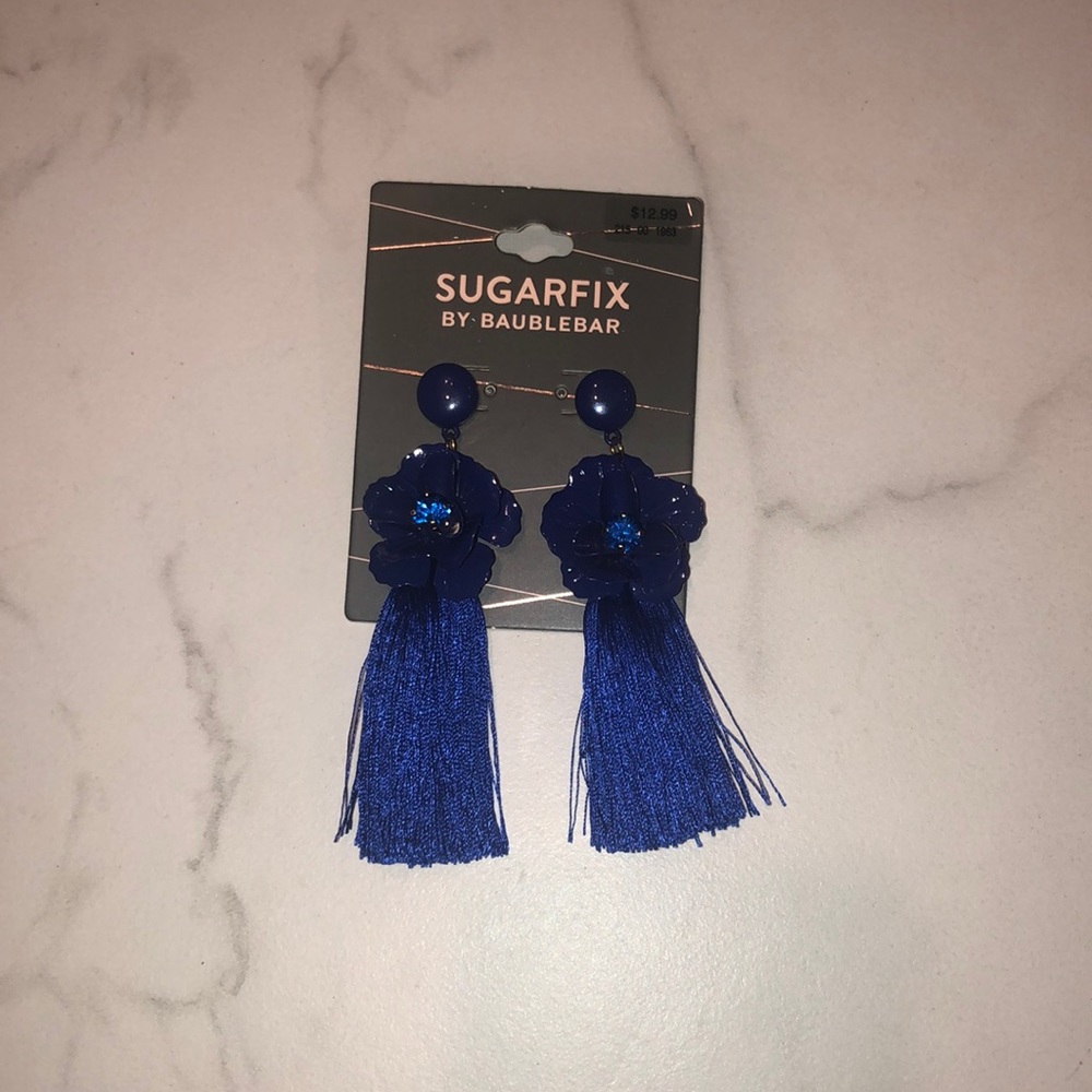 Tassel flower earrings